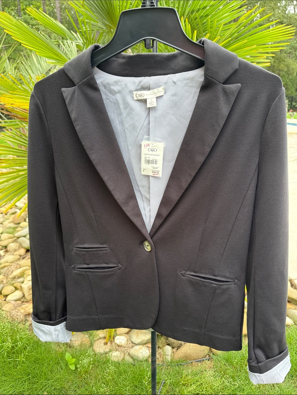 Cato Black Women's Single-Button Blazer